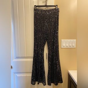 Sequin black pants